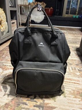 Black Backpack with Cooler Compartment - Travel, Work, or Personal